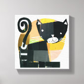 Black Cat Spooks Canvas Afdruk (Voorkant)