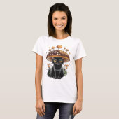 Black Cat Spooky Feline Cat Lover Halloween Tshirt (Voorkant volledig)