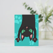 Black Cat springt uit Briefkaart (Staand voorkant)