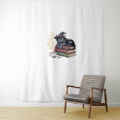 Black Cat Squad Pompoen Seizoen Klassiek T-Shirt Wandkleed (In situ)