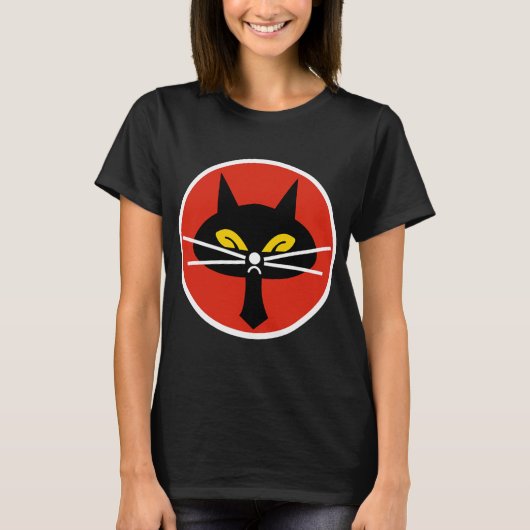 Black Cat Squadron Taiwanese U-2 Spy Plane Emblem T-shirt (Voorkant)