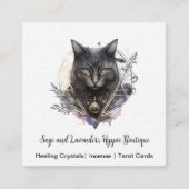 Black Cat Square Visitekaartje (Voorkant)