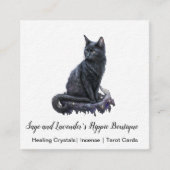 Black Cat Square Visitekaartje (Voorkant)