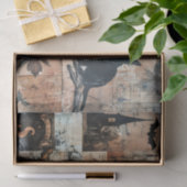 Black Cat Stamps  Halloween Decoupage Tissuepapier (Geschenk)