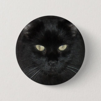 Black Cat Stare Ronde Button 5,7 Cm