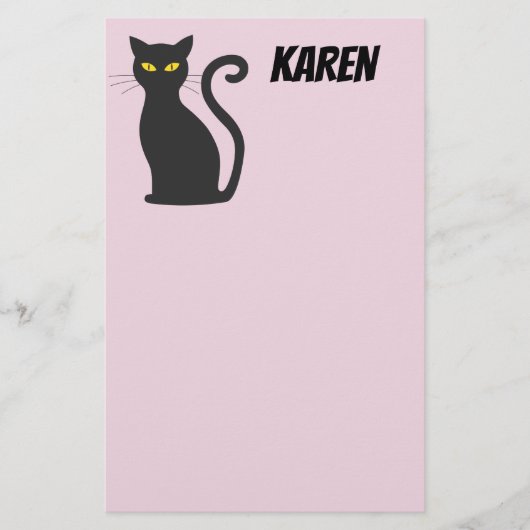 BLACK CAT STATIONERY GEPERSONALISEERD BRIEFPAPIER (Voorkant)