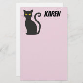 BLACK CAT STATIONERY GEPERSONALISEERD BRIEFPAPIER (Voorkant / Achterkant)