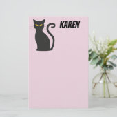 BLACK CAT STATIONERY GEPERSONALISEERD BRIEFPAPIER (Staand voorkant)