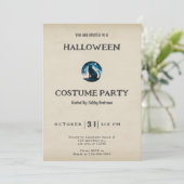 Black Cat Sterrennacht  Halloween Kaart (Staand voorkant)