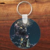 Black Cat Sterrennacht Sleutelhanger (Achterkant)