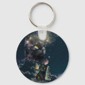 Black Cat Sterrennacht Sleutelhanger (Achterkant)