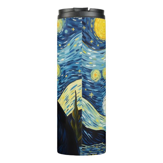 Black Cat Sterrennacht Thermosbeker (Achterkant)