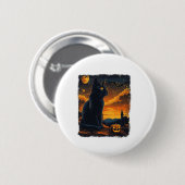 Black Cat Sterrennacht Van Gogh Pumpkins Bats Hall Ronde Button 5,7 Cm (Voorkant /achterkant)