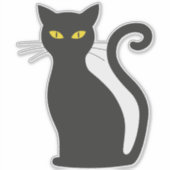 Black Cat Sticker (Voorkant)