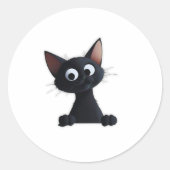 Black Cat Sticker (Voorkant)
