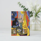 Black Cat stille leven Briefkaart (Staand voorkant)