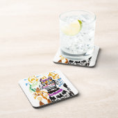 Black Cat style autumn  Bier Onderzetter (Rechterzijde)