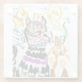 Black Cat style autumn  Glazen Onderzetter (Achterkant)