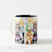 Black Cat style autumn  Tweekleurige Koffiemok (Voorkant links)