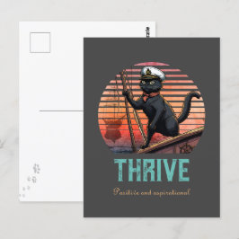 Black Cat Sunset: Een reis naar BLOEIEN Briefkaart