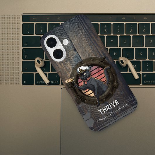 Black Cat Sunset: Een reis naar BLOEIEN Case-Mate iPhone Case