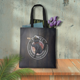 Black Cat Sunset: Een reis naar BLOEIEN Tote Bag