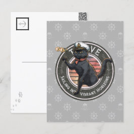 Black Cat Sunset: Een reis naar het bloeiende Brie Briefkaart