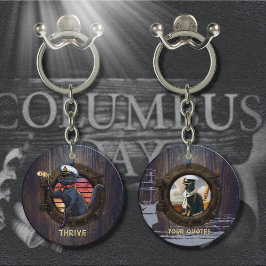 Black Cat Sunset: Een reis om te gedijen Sleutelhanger