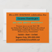 Black Cat Surprise feestje uitnodigen Kaart (Achterkant)