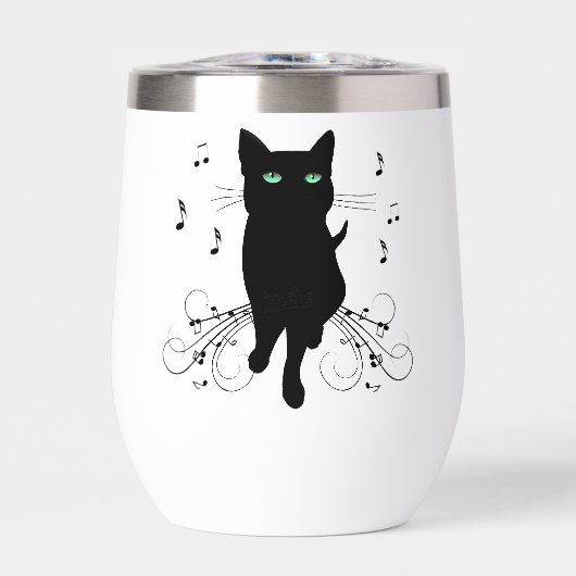 Black Cat Surrounded by Whispering Notes of Music (Voorkant)