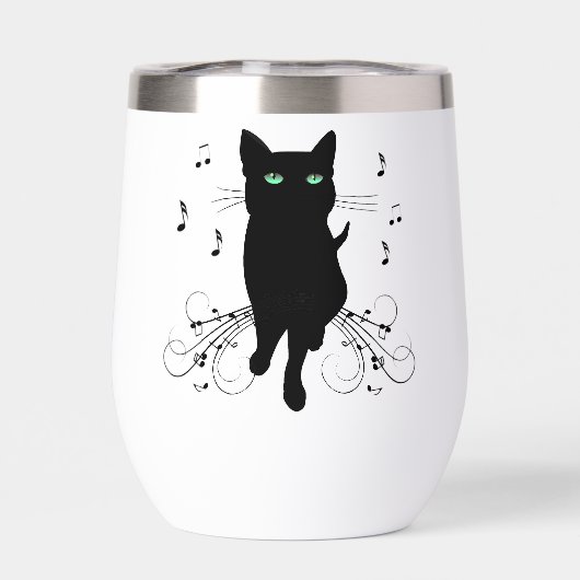 Black Cat Surrounded by Whispering Notes of Music (Achterkant)