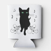 Black Cat Surrounded by Whispering Notes of Music Blikjeskoeler (Achterkant)