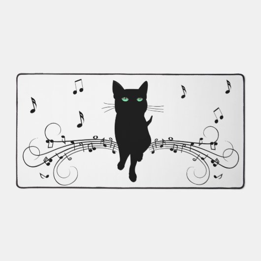 Black Cat Surrounded by Whispering Notes of Music Bureaumat (Voorkant)