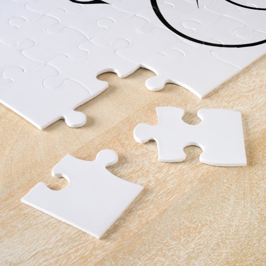 Black Cat Surrounded by Whispering Notes of Music Legpuzzel (Zijkant)