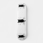 Black Cat Surrounded by Whispering Notes of Music Persoonlijk Skateboard (Voorkant)