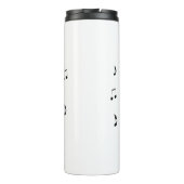 Black Cat Surrounded by Whispering Notes of Music Thermosbeker (Achterkant)