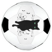 Black Cat Surrounded by Whispering Notes of Music Voetbal (Gedraaid)