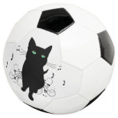 Black Cat Surrounded by Whispering Notes of Music Voetbal (Drie kwart)