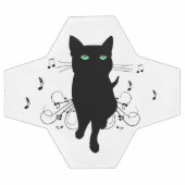 Black Cat Surrounded by Whispering Notes of Music Voetbal (Enkel)