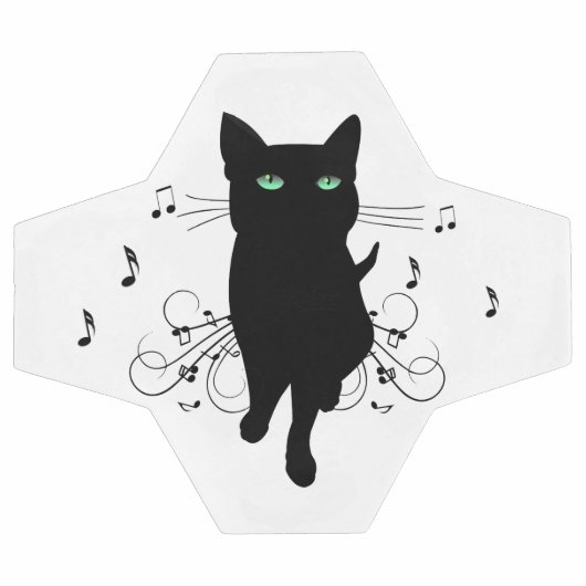 Black Cat Surrounded by Whispering Notes of Music Voetbal (Enkel)