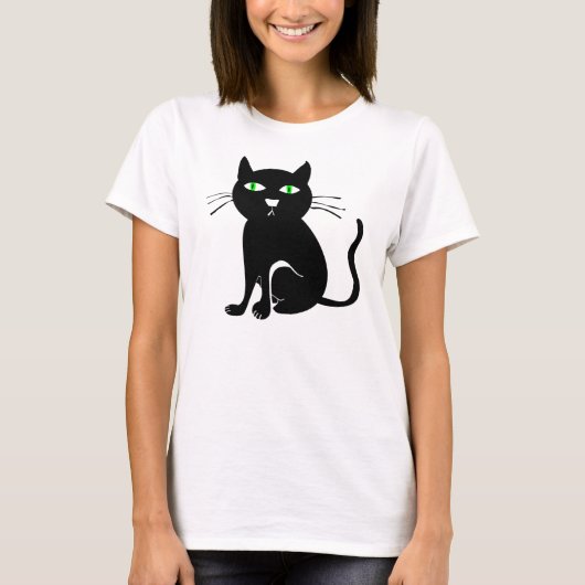 Black Cat T-shirt (Voorkant)