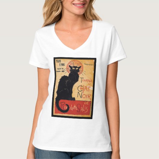 Black cat t-shirt (Voorkant)