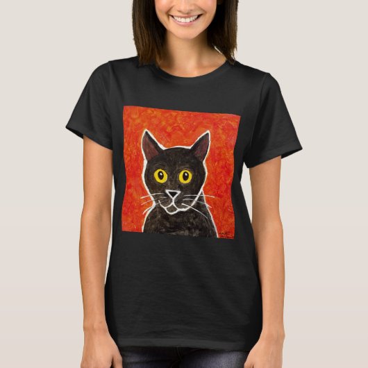 Black Cat T-Shirt (Voorkant)