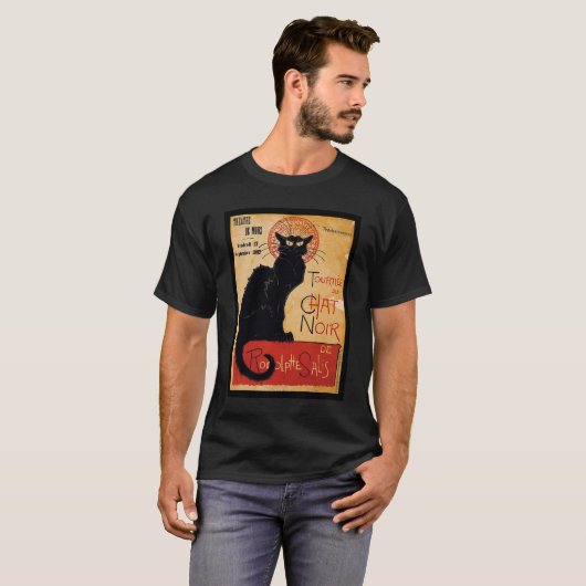 Black cat t-shirt (Voorkant volledig)