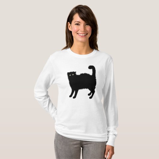 Black Cat T-Shirt (Voorkant volledig)