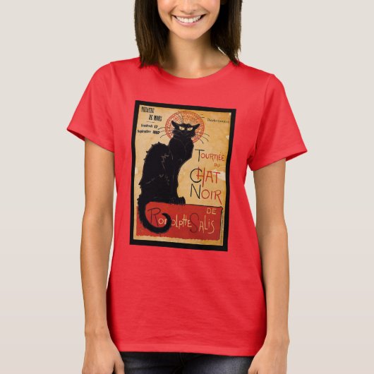 Black cat t-shirt (Voorkant)