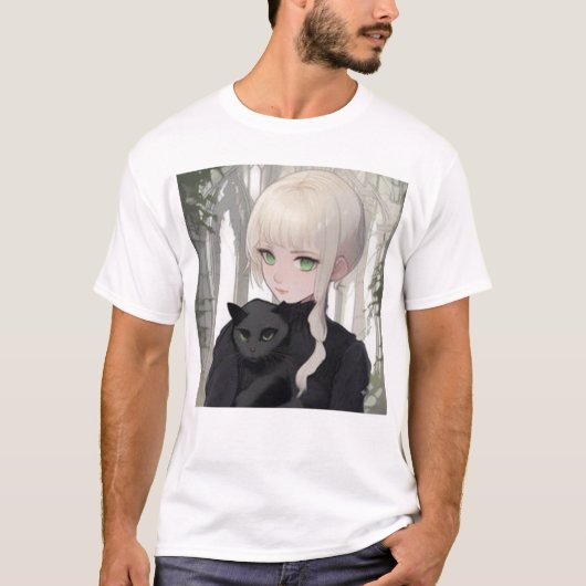 Black Cat  T-shirt (Voorkant)