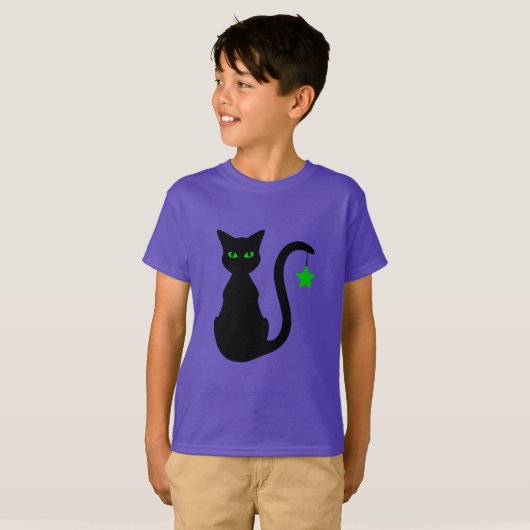 Black Cat T-Shirt (Kind) (Voorkant volledig)