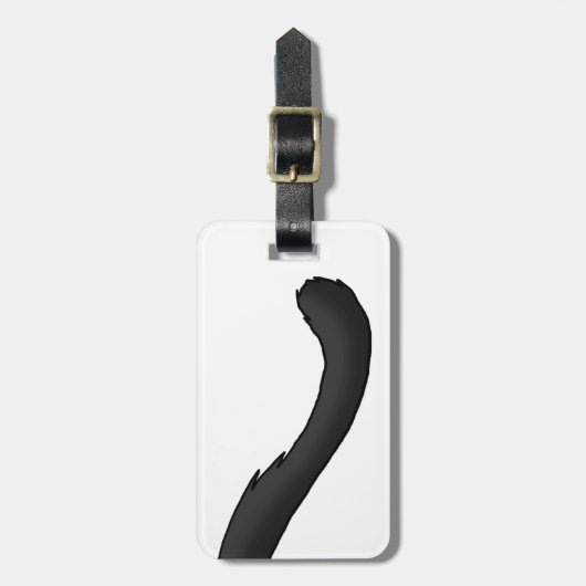 Black Cat Tail Bagagelabel (Voorkant verticaal)