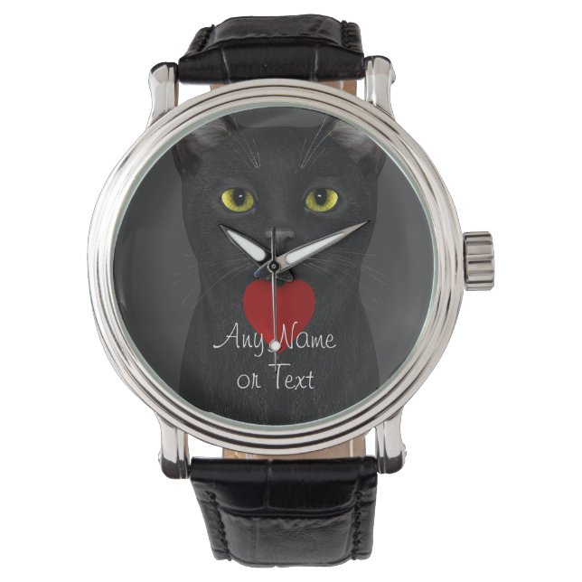 Black Cat - Tekst  Horloge (Voorkant)